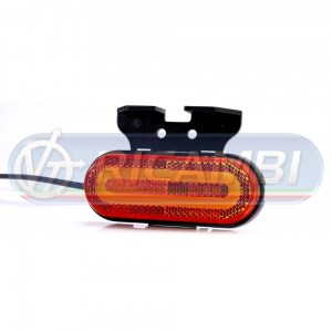 FANALINO INGOMBRO STRISCIA A LED A ELLISSE C/STAFFA ARANCIO